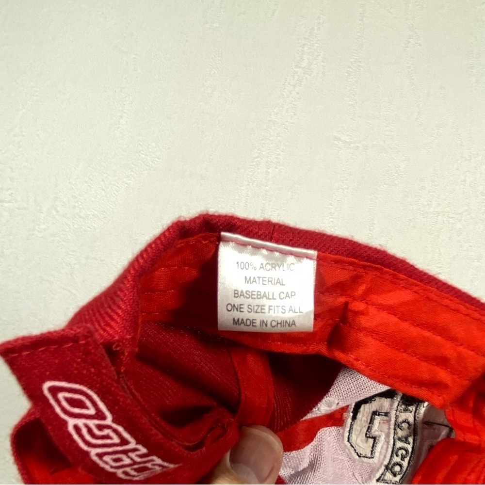City Of Chicago Baseball Cap Hat Red White One Size Fits All - Picture 10 of 11